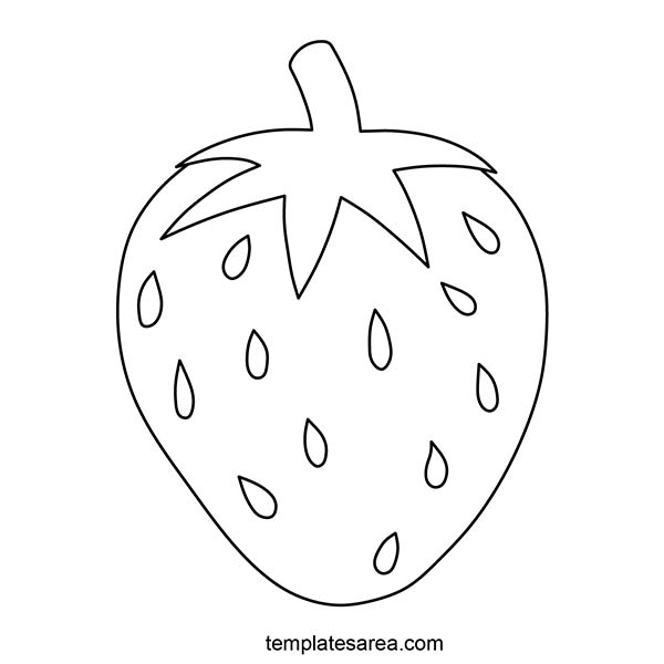 Free Printable Strawberry Template For Crafts Learning