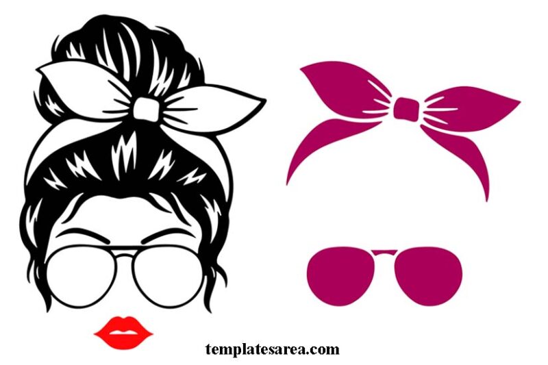 Free Messy Bun Svg Cut File For Cricut Templatesarea