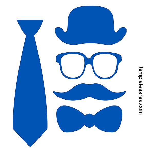 Mustache, Hat, Glasses and Bow Tie SVG Cut File