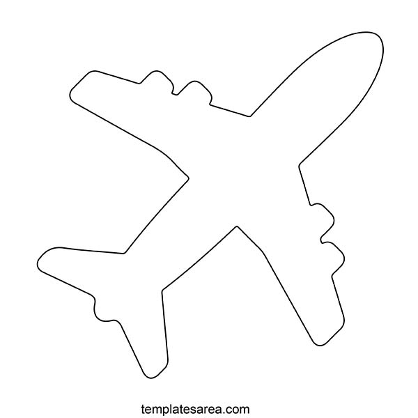Free Printable Airplane Silhouette Template - TemplatesArea