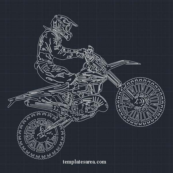 Free Motocross DWG CAD Block File for Download