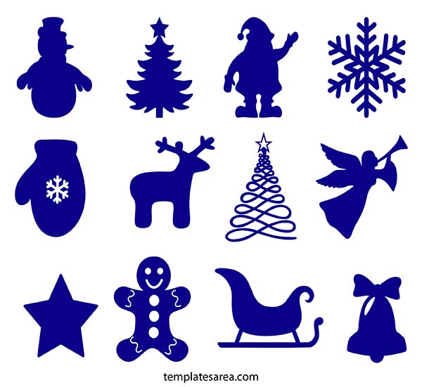 Christmas Silhouette Vector Shapes: Free SVG Cut File for Ciricut