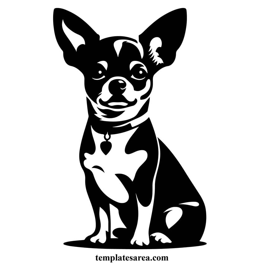 Download Black & White Chihuahua Vector Clipart in SVG & PNG