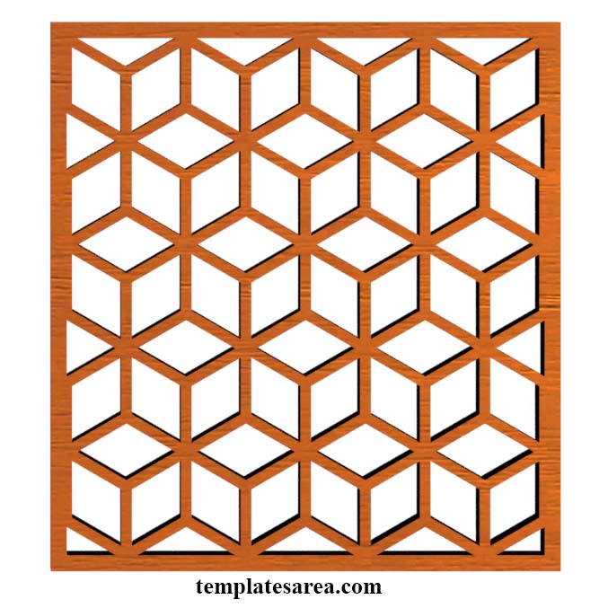 Geometric pattern DXF file for CNC laser and plasma cutting projects.
