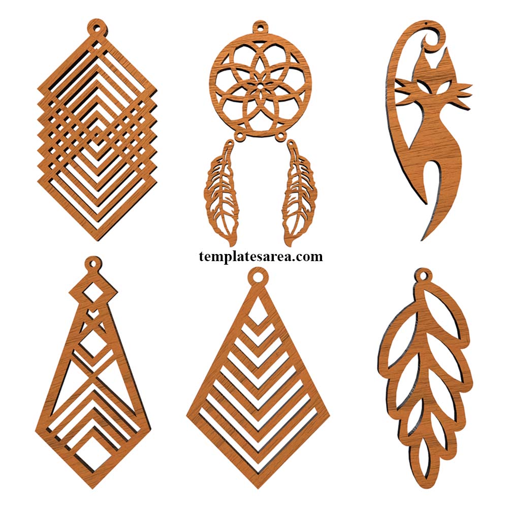DIY laser cut earrings: Free DXF templates for stunning jewelry.